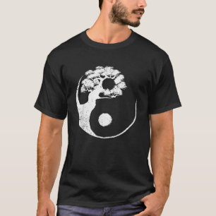 Camiseta Homens budistas do Design Bonsai Tre Cute Yin Yang