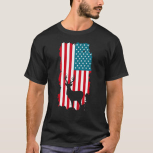 Camiseta Homens caçadores de bandeiras americanas