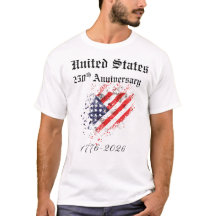 Homens-Camisa do 250º aniversário dos Estados Unid