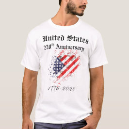 Camiseta Homens-Camisa do 250º aniversário dos Estados Unid