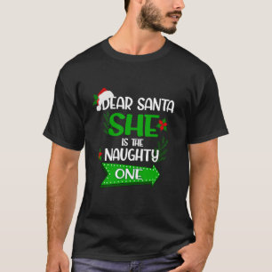 Camiseta Homens Caros Papais noeis Ela é a louca Christma
