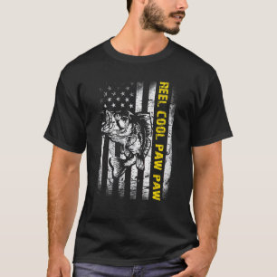 Camiseta Homens Carretel Legal Pawpaw Pesca Peixe Vintage