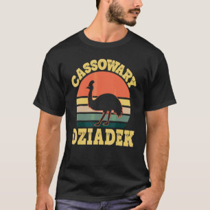 Camiseta Homens Cassowary Avô Fofa Festa Cassowary Polonês