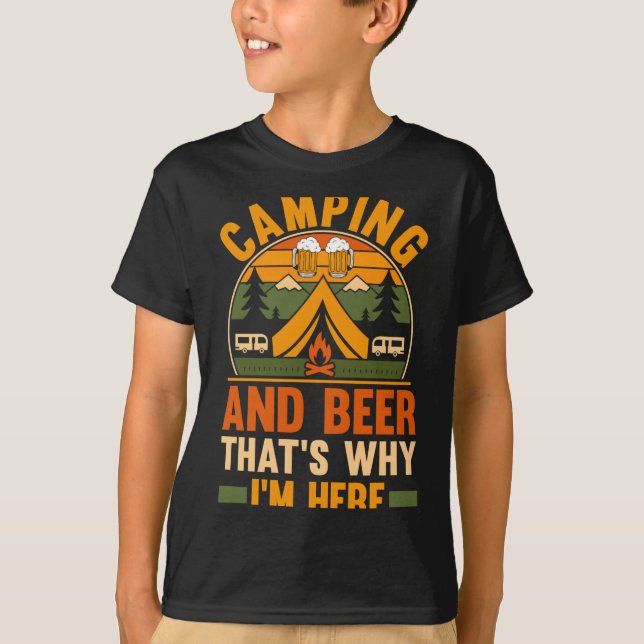Camiseta Homens cerveja de acampamento vida de acampamento  (Frente)
