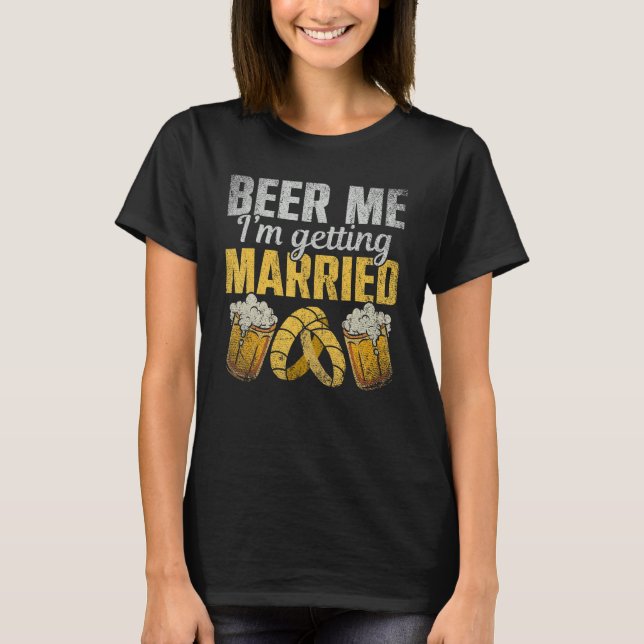 Camiseta Homens Cerveja Me Eu Estou Casando Noivo   Despedi (Frente)