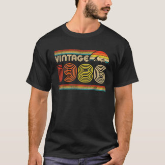 Camiseta Homens Clássicos 1986 Retro Vintage 40th Feito em