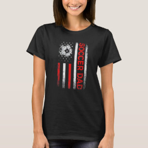 Camiseta Homens Clássicos Do Pai De Futebol Da Bandeira Ame