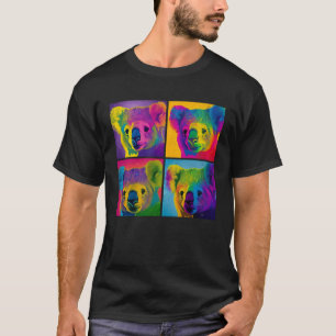 Camiseta Homens Coloridos De Animais, Ilustração De Pop Koa