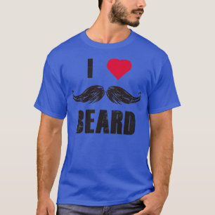 Camiseta Homens com barba adoram o presente clássico de sai