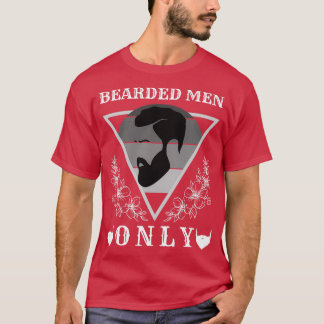 Camiseta Homens com barba apenas 8