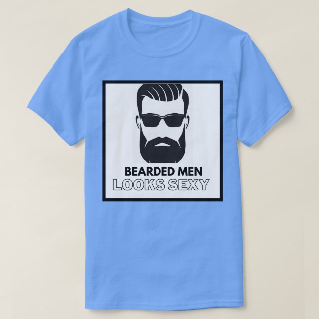 Camiseta Homens com barba parecem sensuais (Frente do Design)