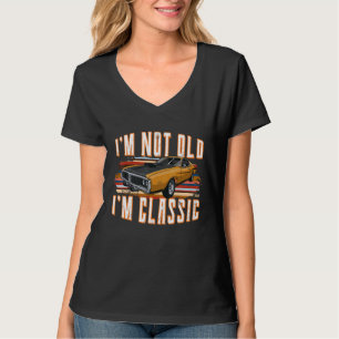 Camiseta Homens com Gráfico de Carro Antigos Não Velhos Sou
