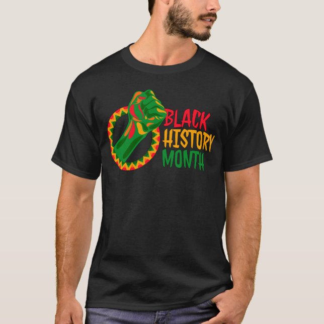 Camiseta Homens com História Negra Mês Mulheres Crianças (Frente)