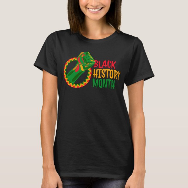 Camiseta Homens com História Negra Mês Mulheres Crianças (Frente)