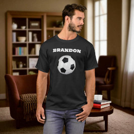 Camiseta Homens com Na moda de esferas de futebol