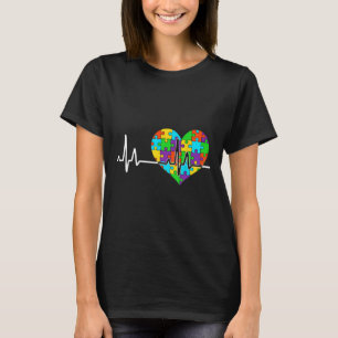Camiseta Homens com Quebra-cabeça de amor Homens Mulheres C