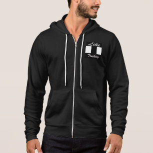 Camiseta Homens como o zip Hoodie com logotipo