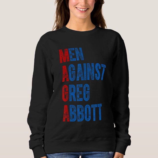 Camiseta Homens Contra Citação de Greg Abbott (Frente)