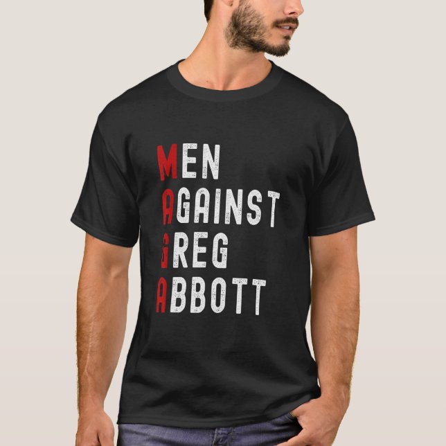 Camiseta Homens Contra Greg Abbott (Frente)