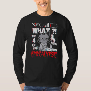 Camiseta Homens Crianças Nerd Gato Que 4 Cavalos Da Ap Mode