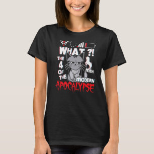 Camiseta Homens Crianças Nerd Gato Que 4 Cavalos Da Ap Mode