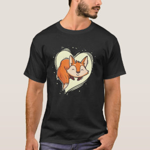 Camiseta Homens Crianças Raposa Coração Furry 1