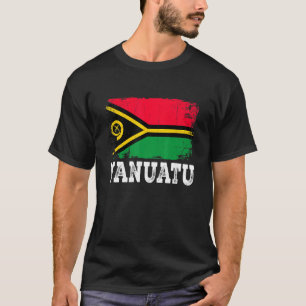 Camiseta Homens da Bandeira Vanuatu, desolados Mulheres Cri