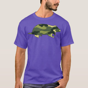Camiseta Homens da Camo de Hamster Militar Impressão Pet Ro