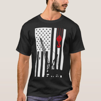 Camiseta Homens da Companhia de Crane com Pavilhão nos EUA