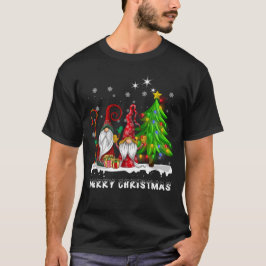 Camiseta Homens da Família Gnomos Xmas Feliz de Natal Mulhe