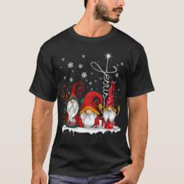 Camiseta Homens da Família Gnomos Xmas Feliz de Natal Mulhe