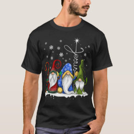 Camiseta Homens da Família Gnomos Xmas Feliz de Natal Mulhe