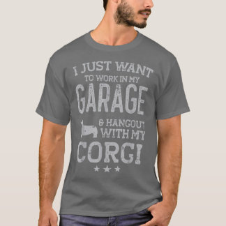 Camiseta Homens da Garagem de Carros do Pai Corgi