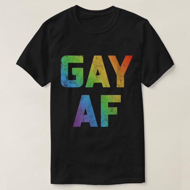 Camiseta Homens da gay AF dão igualdade ao orgulho LGBT lés (Frente do Design)