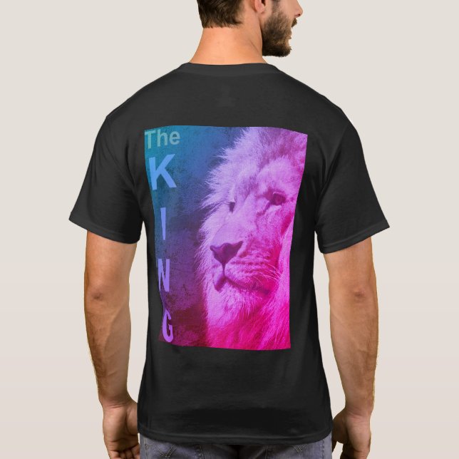 Camiseta Homens da Impressão de Arte Moderna Elegante (Verso)