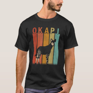 Camiseta Homens da Okapi em apuros Menores Cute Okapi Retro
