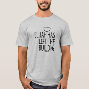 Camiseta Homens da Páscoa Engraçados Montagem Elijah