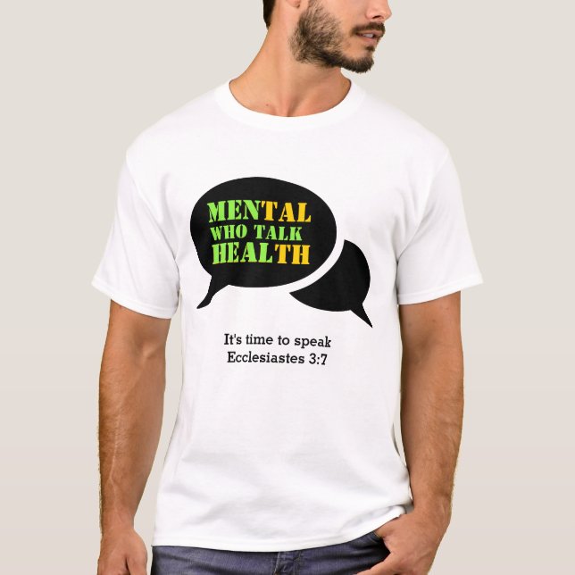 Camiseta HOMENS DA Saúde Mental QUE FALAM SOBRE A SAÚDE Per (Frente)