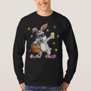 Camiseta Homens Dabbing Rabbit Páscoa Day Ovos Dab Mulheres