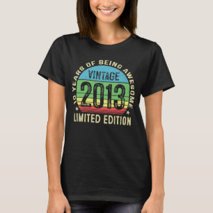 Camiseta Homens de 10 anos Vintage 2013 10º aniversário