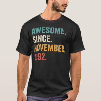 Camiseta Homens De 30 Bday De 30 Anos Incríveis Desde Novem