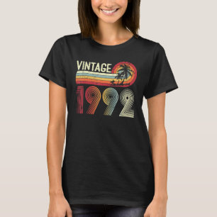 Camiseta Homens de 31 anos Vintage 1992 Retro 31º Nasciment