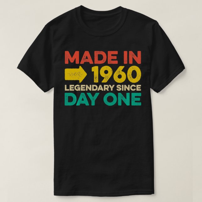 Camiseta Homens De 62 Anos Nasceres Em 1960 Presentes De Na (Frente do Design)
