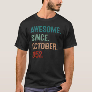 Camiseta Homens De 70 Bday Com 70 Anos Incríveis Desde Outu