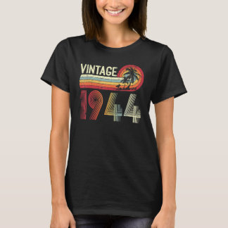 Camiseta Homens de 79 anos Vintage 1944 Retro 79º Nasciment
