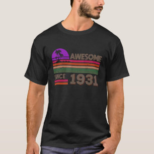Camiseta Homens De 91 Anos Incríveis Desde 1931