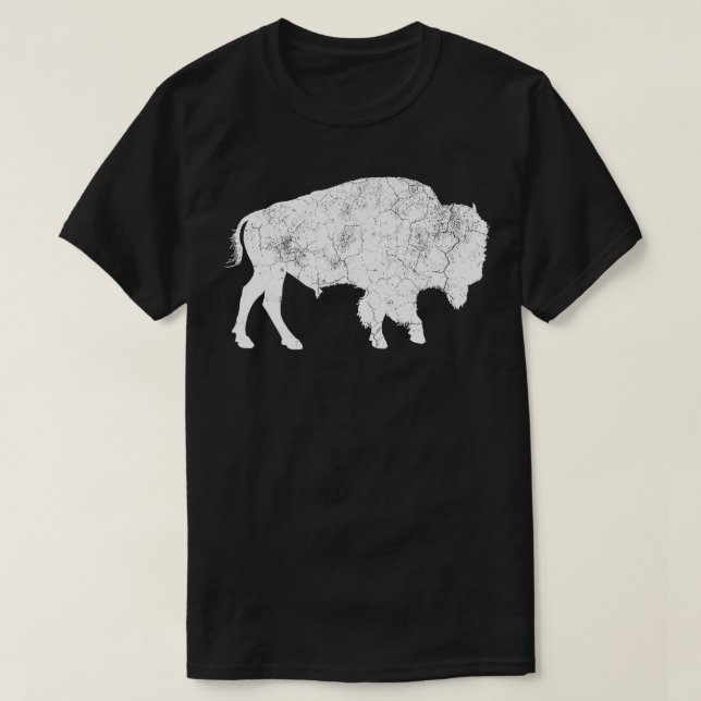 Camiseta Homens de Amante de os animais do Bison em Buffalo (Frente do Design)