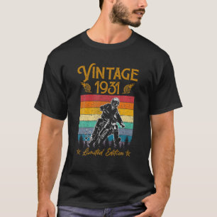 Camiseta Homens De Aniversário Da Moto 91Ruas Vintage 1931