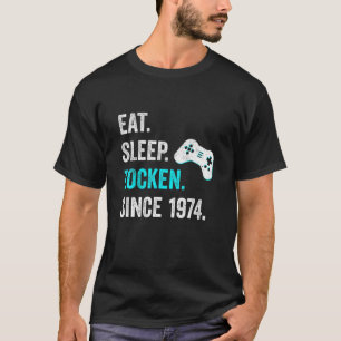 Camiseta Homens De Aniversário Gift Boy Comem Jogo No Sono
