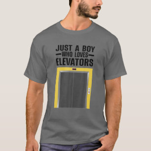 Camiseta Homens de Arte do Elevador legal Meninos Crianças